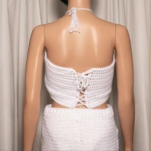 Handmade crochet skirt set